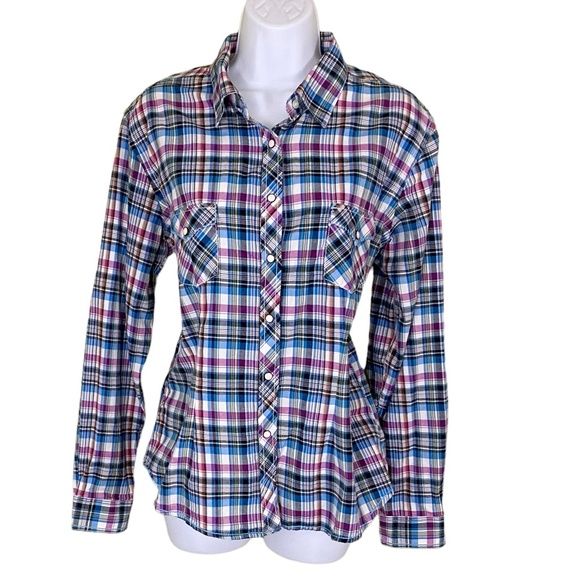 Panhandle Rough Stock Womens Pearl Button Shirt Texas Western‎ - Picture 9 of 10